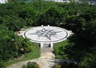 Giant compass in the gardens of the tower : Cancun Sept 2012